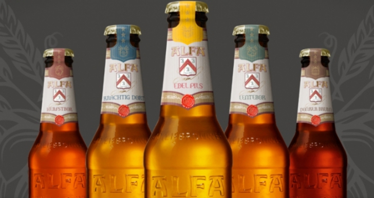 5 flesjes bier van Alfa
